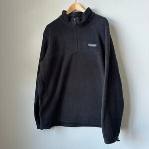 Columbia Fleece Pullover Mens XL Gray 1/4 Zip Jacket Outdoor Hiking